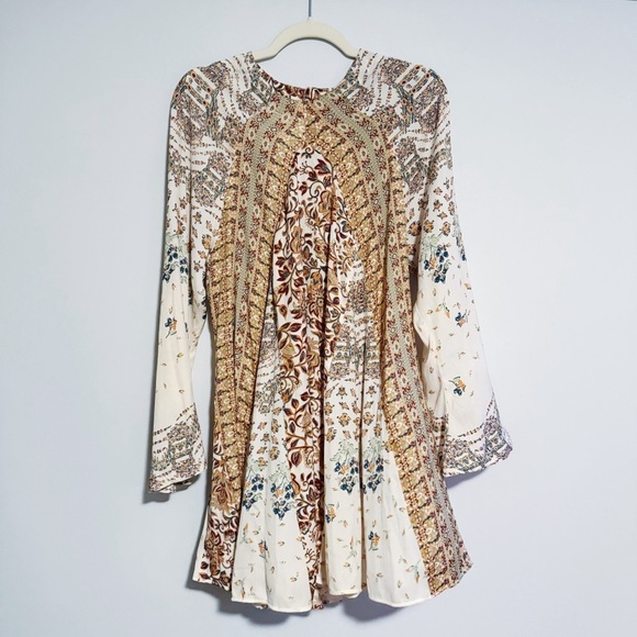 Free People - Floral Cutout Long Sleeve Dress - Picture 1 of 5